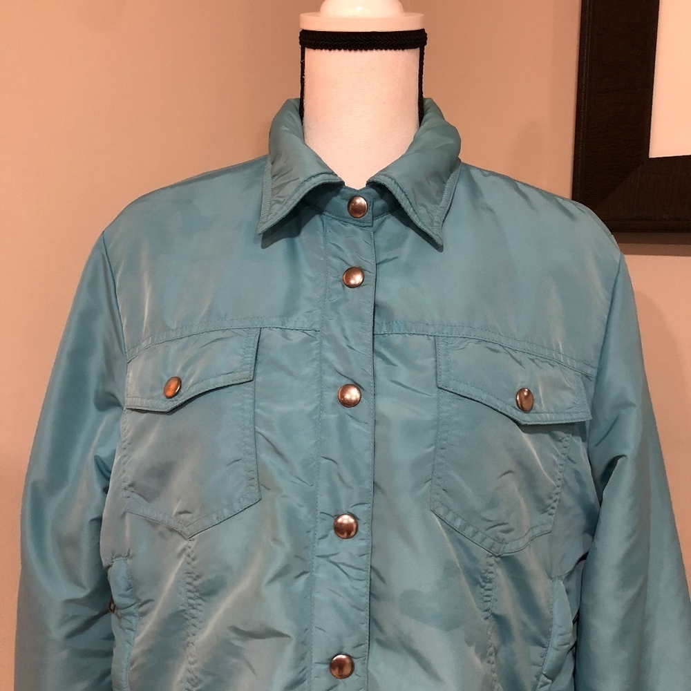 **Gap* Blue Button Down Jacket Coat Size L - image 3